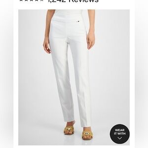 White Alfani pull on pants from Macys